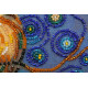 Mini Bead Embroidery Kit on Art Canvas "Midnight Owl"