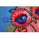 Mini Bead Embroidery Kit on Art Canvas "Fairy owl"