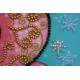 Mini Bead Embroidery Kit on Art Canvas "Fairy owl"