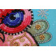 Mini Bead Embroidery Kit on Art Canvas "Fairy owl"