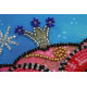 Mini Bead Embroidery Kit on Art Canvas "Fairy owl"