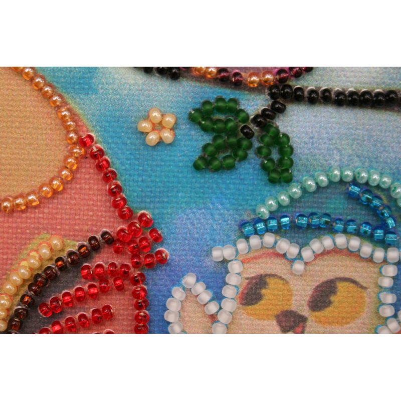 Mini Bead Embroidery Kit on Art Canvas "Little whyer"