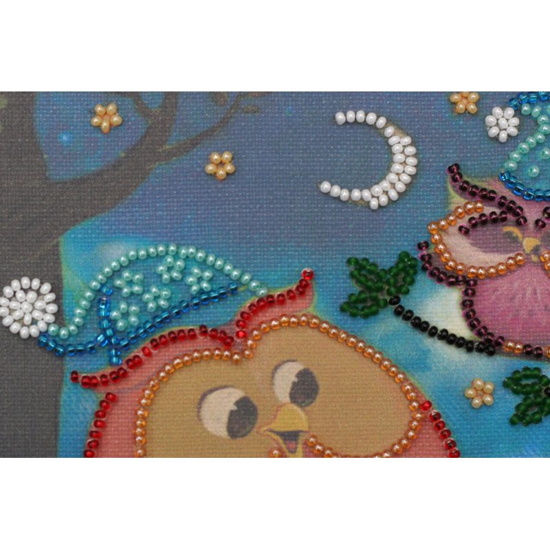 Mini Bead Embroidery Kit on Art Canvas "Little whyer"