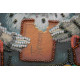 Mini Bead Embroidery Kit on Art Canvas "Owl and cookies"