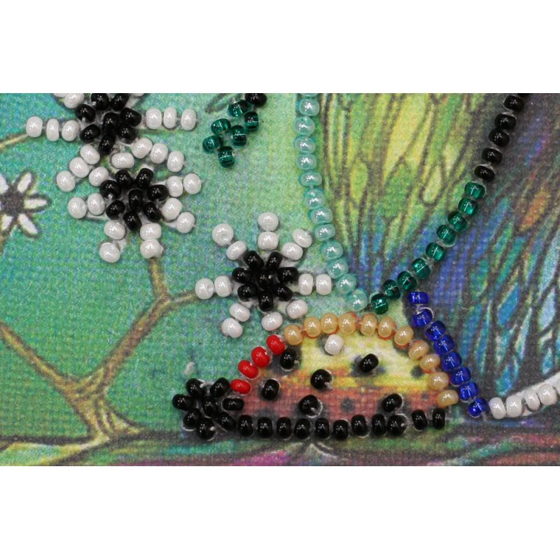 Mini Bead Embroidery Kit on Art Canvas "Muse"