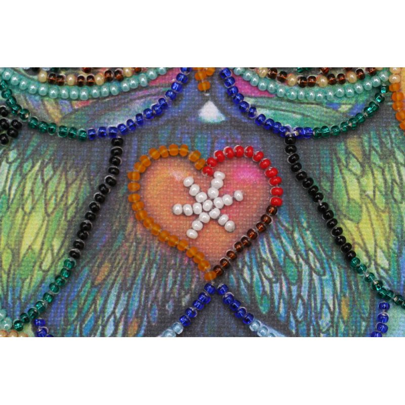 Mini Bead Embroidery Kit on Art Canvas "Muse"