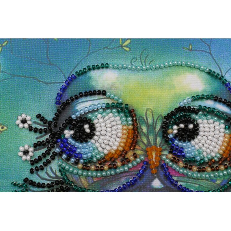 Mini Bead Embroidery Kit on Art Canvas "Muse"