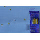 Mini Bead Embroidery Kit on Art Canvas "The night city"