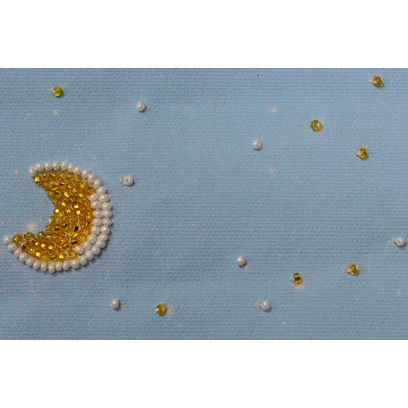 Mini Bead Embroidery Kit on Art Canvas "The night city"