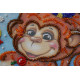 Mini Bead Embroidery Kit on Art Canvas "Drummer-girl"