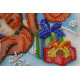 Mini Bead Embroidery Kit on Art Canvas "Drummer-girl"