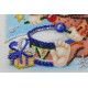 Mini Bead Embroidery Kit on Art Canvas "Drummer-girl"