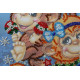 Mini Bead Embroidery Kit on Art Canvas "Cheer monkeys"