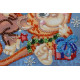 Mini Bead Embroidery Kit on Art Canvas "Cheer monkeys"
