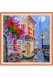 Mini Bead Embroidery Kit on Art Canvas "Venice landscape"
