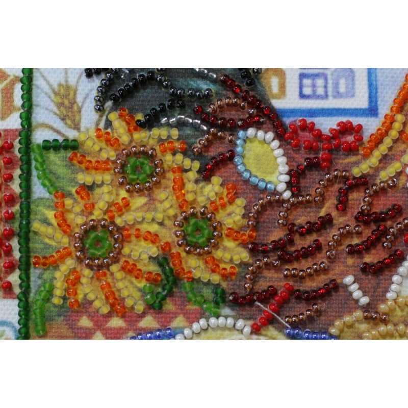 Mini Bead Embroidery Kit on Art Canvas "Hospitality"