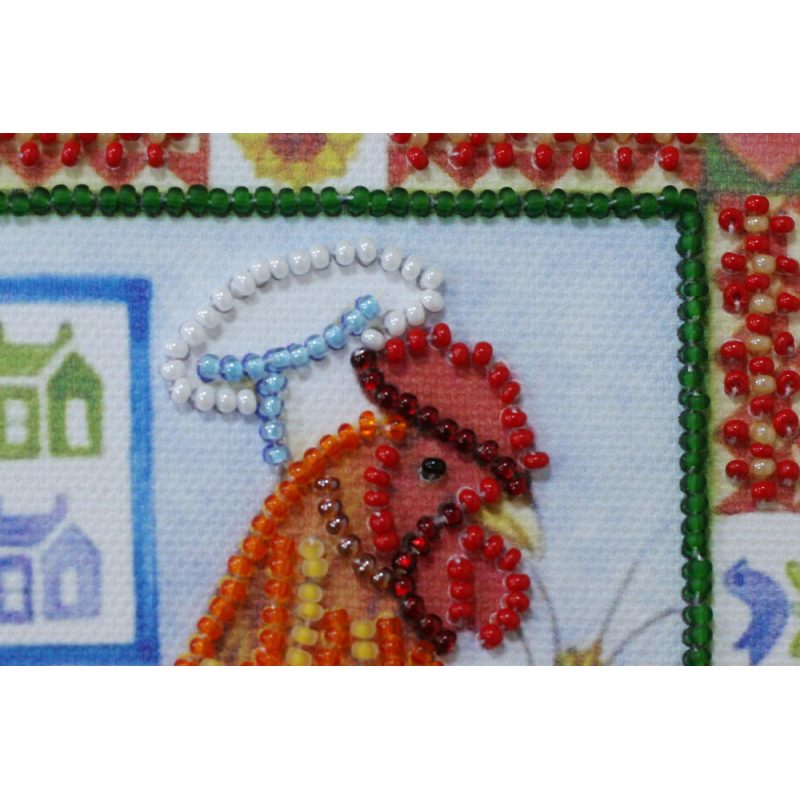 Mini Bead Embroidery Kit on Art Canvas "Hospitality"