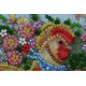 Mini Bead Embroidery Kit on Art Canvas "Garden cockerel"