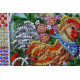 Mini Bead Embroidery Kit on Art Canvas "Garden cockerel"