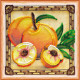 Mini Bead Embroidery Kit on Art Canvas "Sunny peaches"