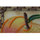 Mini Bead Embroidery Kit on Art Canvas "Sunny peaches"