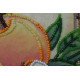 Mini Bead Embroidery Kit on Art Canvas "Sunny peaches"