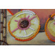 Mini Bead Embroidery Kit on Art Canvas "Sunny peaches"