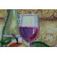 Mini Bead Embroidery Kit on Art Canvas "Grapes and vine"