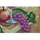 Mini Bead Embroidery Kit on Art Canvas "Grapes and vine"