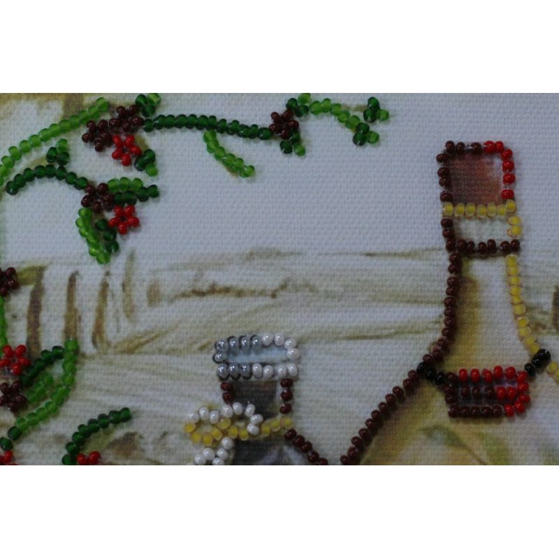 Mini Bead Embroidery Kit on Art Canvas "Spices"