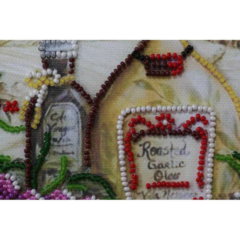 Mini Bead Embroidery Kit on Art Canvas "Spices"