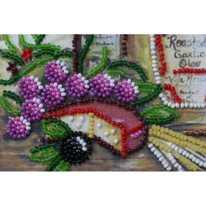 Mini Bead Embroidery Kit on Art Canvas "Spices"