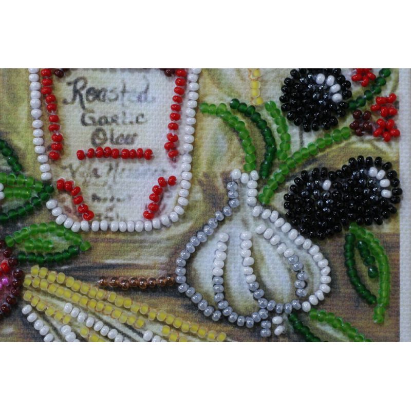 Mini Bead Embroidery Kit on Art Canvas "Spices"