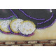 Mini Bead Embroidery Kit on Art Canvas "Eggplant"