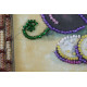 Mini Bead Embroidery Kit on Art Canvas "Eggplant"