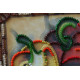 Mini Bead Embroidery Kit on Art Canvas "Sweet Peppers"