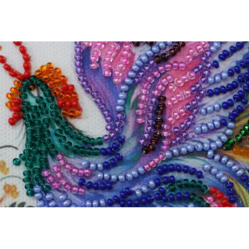Mini Bead Embroidery Kit on Art Canvas "Petricovs painting"
