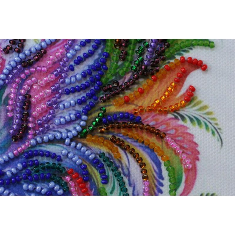 Mini Bead Embroidery Kit on Art Canvas "Petricovs painting"