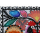 Mini Bead Embroidery Kit on Art Canvas "Two cockerels"