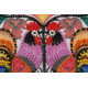 Mini Bead Embroidery Kit on Art Canvas "Two cockerels"