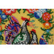 Mini Bead Embroidery Kit on Art Canvas "Gorodets painting"