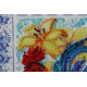 Mini Bead Embroidery Kit on Art Canvas "Call of the cockerel"
