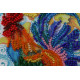 Mini Bead Embroidery Kit on Art Canvas "Call of the cockerel"
