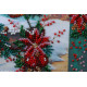 Mini Bead Embroidery Kit on Art Canvas "Happy Christmas"