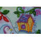 Mini Bead Embroidery Kit on Art Canvas "Spring for birds"