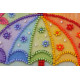 Mini Bead Embroidery Kit on Art Canvas "Summer rain"