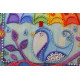 Mini Bead Embroidery Kit on Art Canvas "Summer rain"