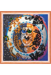 Mini Bead Embroidery Kit on Art Canvas "Day and night"