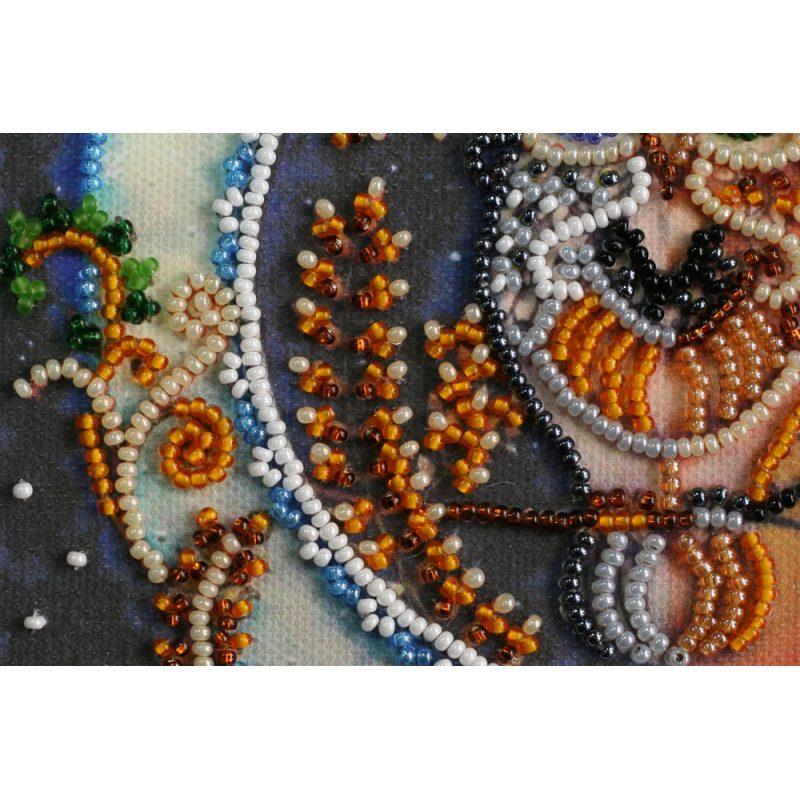 Mini Bead Embroidery Kit on Art Canvas "Day and night"