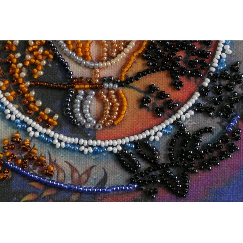 Mini Bead Embroidery Kit on Art Canvas "Day and night"